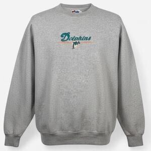 Majestic Miami Dolphins Crewneck Sweatshirt Men’s XL NFL Embroidered Vintage Y2K